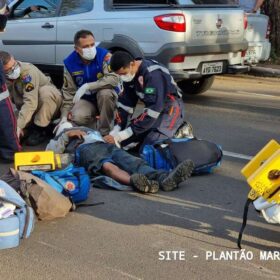 Motociclista e pedestre ficam feridos após grave acidente em Maringá Foto 3 Fotos de Motociclista e pedestre ficam feridos após grave acidente em Maringá
