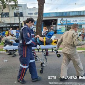 Motociclista e pedestre ficam feridos após grave acidente em Maringá Foto 5 Fotos de Motociclista e pedestre ficam feridos após grave acidente em Maringá