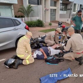 Pai e filho ficam feridos após moto bater na traseira de carro estacionado em Maringá Foto 8 Fotos de Pai e filho ficam feridos após moto bater na traseira de carro estacionado em Maringá