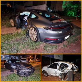 Porsche avaliado em mais de R$ 1 milhão é destruído após motorista bater em quatro carros estacionados em Maringá Foto 15 Fotos de Porsche avaliado em mais de R$ 1 milhão é destruído após motorista bater em quatro carros estacionados em Maringá