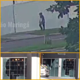 Câmera de segurança registra homem atirando contra tabacaria em Maringá Foto 2 Fotos de Câmera de segurança registra homem atirando contra tabacaria em Maringá