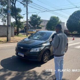 Câmera registra acidente entre ônibus e moto em Maringá Foto 3 Fotos de Câmera registra acidente entre ônibus e moto em Maringá