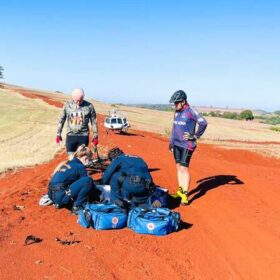 Fotos de Homem é socorrido de helicóptero após queda de bike em Marialva