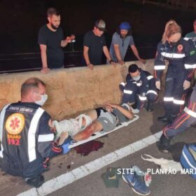 Motociclista despenca de uma altura de aproximadamente 5 metros e cai no Contorno Norte em Maringá Foto 6 Fotos de Motociclista despenca de uma altura de aproximadamente 5 metros e cai no Contorno Norte em Maringá