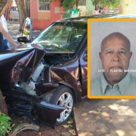 Fotos de Morreu no hospital idoso que passou mal ao volante e bateu contra uma árvore em Maringá
