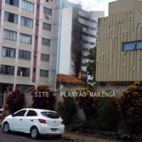 Prédio é evacuado em Maringá, após incêndio em um apartamento no 3º andar Foto 5 Fotos de Prédio é evacuado em Maringá, após incêndio em um apartamento no 3º andar