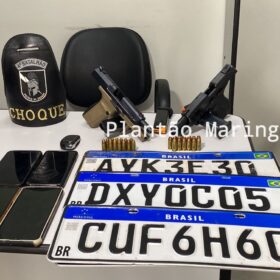 Fotos de Homem com sete mandados de prisão e investigado em vários homicídios em Maringá é preso com duas pistolas 