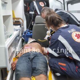 Homem fica inconsciente após ser agredido com pedradas na cabeça em Maringá Foto 2 Fotos de Homem fica inconsciente após ser agredido com pedradas na cabeça em Maringá