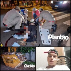 Fotos de Jovem é intubado após bater moto contra caçamba de entulho em Sarandi
