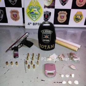 Fotos de Membro de facção criminosa suspeito de matar moça na frente da mãe em Maringá, é baleado após confronto com a Rotam
