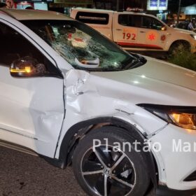 Motociclista avança sinal vermelho, bate em carro e é socorrido com ferimentos graves em Maringá Foto 5 Fotos de Motociclista avança sinal vermelho, bate em carro e é socorrido com ferimentos graves em Maringá