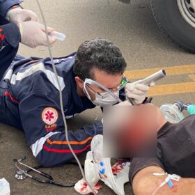 Fotos de Motociclista é intubado após grave acidente nesta segunda-feira