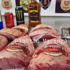 Homem é preso após furtar sete peças de picanha, whisky e energético em supermercado de Maringá Foto 5 Fotos de Homem é preso após furtar sete peças de picanha, whisky e energético em supermercado de Maringá