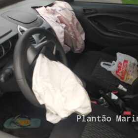 Homem tenta fugir após acidente, e acaba se envolvendo numa segunda colisão em Maringá Foto 1 Fotos de Homem tenta fugir após acidente, e acaba se envolvendo numa segunda colisão em Maringá