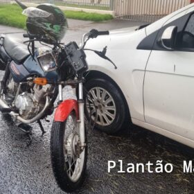 Motociclista avança preferencial e é atingido por carro em Maringá Foto 1 Fotos de Motociclista avança preferencial e é atingido por carro em Maringá