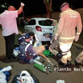 Fotos de Mulher morre após cair de garupa de moto e bater contra carro estacionado em Maringá