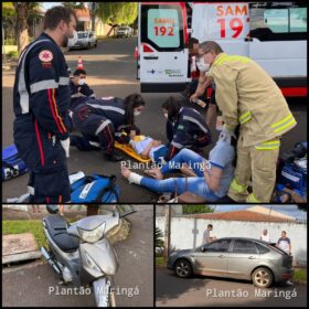 Duas mulheres e uma criança em uma moto ficam feridos após colisão em Maringá Foto 9 Fotos de Duas mulheres e uma criança em uma moto ficam feridos após colisão em Maringá