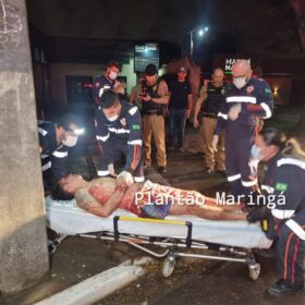 Homem é socorrido após ser esfaqueado em Maringá Foto 4 Fotos de Homem é socorrido após ser esfaqueado em Maringá