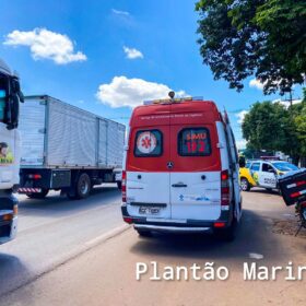 Motociclista bate na traseira de caminhão e sofre ferimentos graves na perna em Maringá Foto 4 Fotos de Motociclista bate na traseira de caminhão e sofre ferimentos graves na perna em Maringá