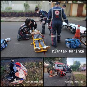 Motociclista sofre ferimentos graves após acidente em Maringá Foto 1 Fotos de Motociclista sofre ferimentos graves após acidente em Maringá