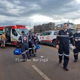 Fotos de Câmera registra acidente que deixou jovem com ferimentos graves em Maringá