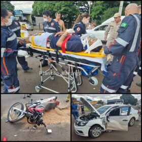 Fotos de Motociclista sofre ferimentos graves após acidente no Contorno Sul de Maringá