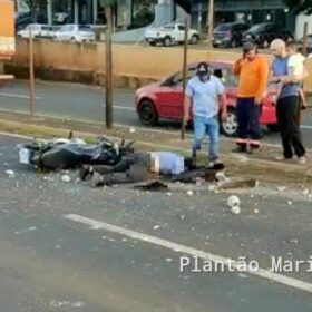 Motociclista sofre ferimentos graves após bater e derrubar alambrado em avenida de Maringá Foto 7 Fotos de Motociclista sofre ferimentos graves após bater e derrubar alambrado em avenida de Maringá