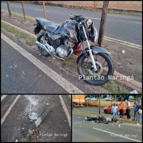 Motociclista sofre ferimentos graves após bater e derrubar alambrado em avenida de Maringá Foto 12 Fotos de Motociclista sofre ferimentos graves após bater e derrubar alambrado em avenida de Maringá