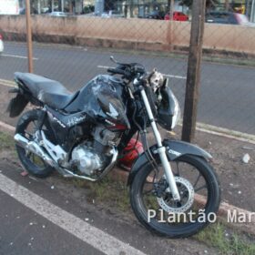 Motociclista sofre ferimentos graves após bater e derrubar alambrado em avenida de Maringá Foto 3 Fotos de Motociclista sofre ferimentos graves após bater e derrubar alambrado em avenida de Maringá