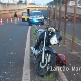 Motociclista sofre ferimentos graves após bater e derrubar alambrado em avenida de Maringá Foto 4 Fotos de Motociclista sofre ferimentos graves após bater e derrubar alambrado em avenida de Maringá