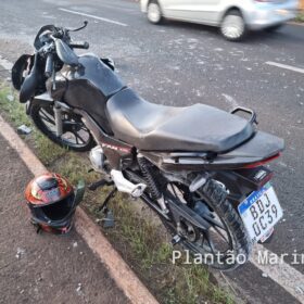 Motociclista sofre ferimentos graves após bater e derrubar alambrado em avenida de Maringá Foto 2 Fotos de Motociclista sofre ferimentos graves após bater e derrubar alambrado em avenida de Maringá