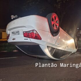 Mulher capota carro após bater em veículo estacionado em Maringá Foto 5 Fotos de Mulher capota carro após bater em veículo estacionado em Maringá