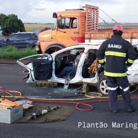 Mulher é socorrida com ferimentos após colisão na rodovia BR-376, entre Marialva e Sarandi Foto 11 Fotos de Mulher é socorrida com ferimentos após colisão na rodovia BR-376, entre Marialva e Sarandi