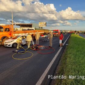 Mulher é socorrida com ferimentos após colisão na rodovia BR-376, entre Marialva e Sarandi Foto 4 Fotos de Mulher é socorrida com ferimentos após colisão na rodovia BR-376, entre Marialva e Sarandi