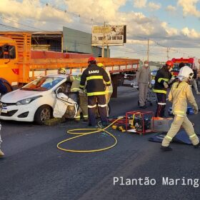 Mulher é socorrida com ferimentos após colisão na rodovia BR-376, entre Marialva e Sarandi Foto 6 Fotos de Mulher é socorrida com ferimentos após colisão na rodovia BR-376, entre Marialva e Sarandi