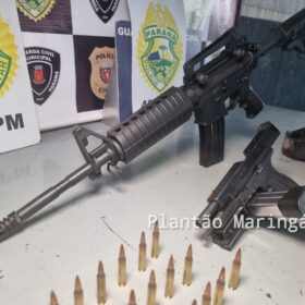 Polícia apreende fuzil e pistola com integrantes do grupo piratas do asfalto em Maringá Foto 1 Fotos de Polícia apreende fuzil e pistola com integrantes do grupo piratas do asfalto em Maringá