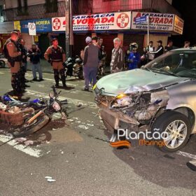 Câmera registra acidente que deixou motoboy em estado grave em Maringá Foto 4 Fotos de Câmera registra acidente que deixou motoboy em estado grave em Maringá