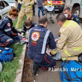 Motociclista fica ferido após bater em traseira de ônibus em Maringá Foto 13 Fotos de Motociclista fica ferido após bater em traseira de ônibus em Maringá