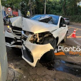 Motorista com carro de luxo causa acidente após fugir da polícia em Maringá Foto 4 Fotos de Motorista com carro de luxo causa acidente após fugir da polícia em Maringá