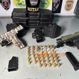Rotam apreende duas pistolas com mira a laser em Maringá: dois homens foram presos Foto 4 Fotos de Rotam apreende duas pistolas com mira a laser em Maringá: dois homens foram presos