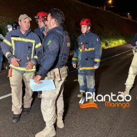 Carro desgovernado prensa caminhoneiro contra carreta em Maringá, a vítima morreu na hora Foto 5 Fotos de Carro desgovernado prensa caminhoneiro contra carreta em Maringá, a vítima morreu na hora