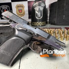 Homem é preso com pistola 9mm após perseguição em Maringá Foto 4 Fotos de Homem é preso com pistola 9mm após perseguição em Maringá
