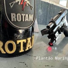 Grávida de 8 meses é presa com pistola e drogas em Maringá Foto 1 Fotos de Grávida de 8 meses é presa com pistola e drogas em Maringá