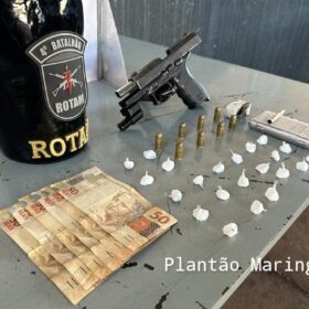 Grávida de 8 meses é presa com pistola e drogas em Maringá Foto 3 Fotos de Grávida de 8 meses é presa com pistola e drogas em Maringá