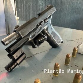 Grávida de 8 meses é presa com pistola e drogas em Maringá Foto 4 Fotos de Grávida de 8 meses é presa com pistola e drogas em Maringá