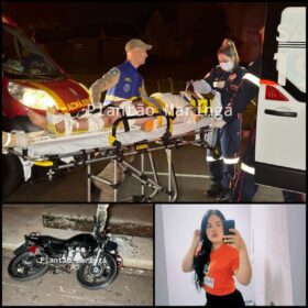 Moça de 27 anos é intubada após bater moto contra poste em Maringá Foto 1 Fotos de Moça de 27 anos é intubada após bater moto contra poste em Maringá