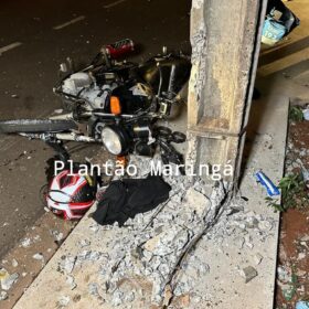 Morre no hospital moça que bateu moto contra poste em Maringá Foto 21 Fotos de Morre no hospital moça que bateu moto contra poste em Maringá