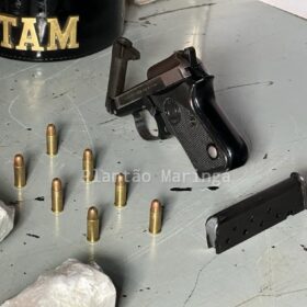Traficante é preso com pistola e cocaína após ameaçar motorista em briga de trânsito em Maringá Foto 2 Fotos de Traficante é preso com pistola e cocaína após ameaçar motorista em briga de trânsito em Maringá