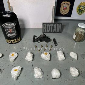 Traficante é preso com pistola e cocaína após ameaçar motorista em briga de trânsito em Maringá Foto 6 Fotos de Traficante é preso com pistola e cocaína após ameaçar motorista em briga de trânsito em Maringá
