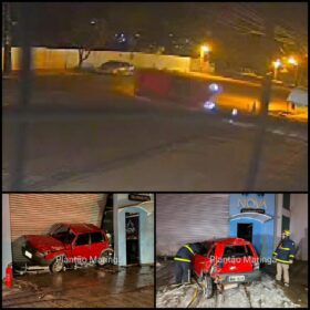 Câmeras de segurança mostram veículo capotando e invadindo empresa, em Maringá Foto 9 Fotos de Câmeras de segurança mostram veículo capotando e invadindo empresa, em Maringá